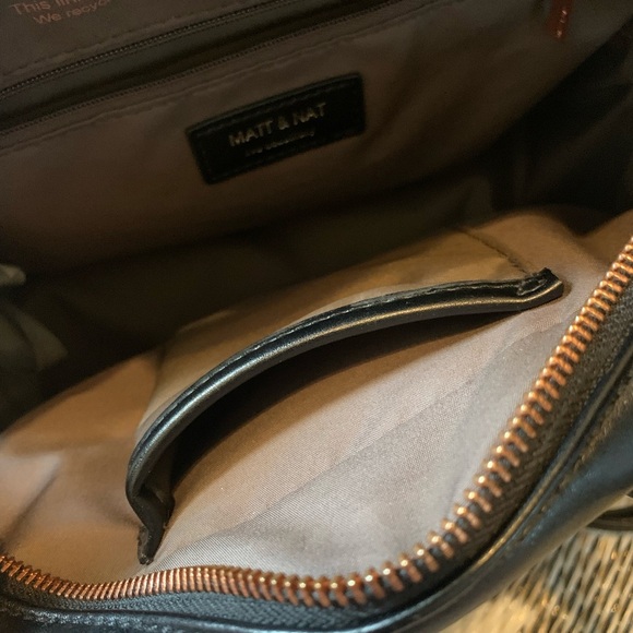 Matt & Nat Black Satchel with Structured Design and Top Handle - Picture 8 of 13